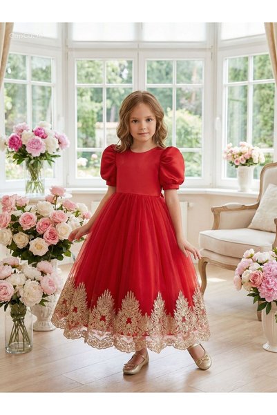 Lunas tekstil Lace Puffy Princess Dress