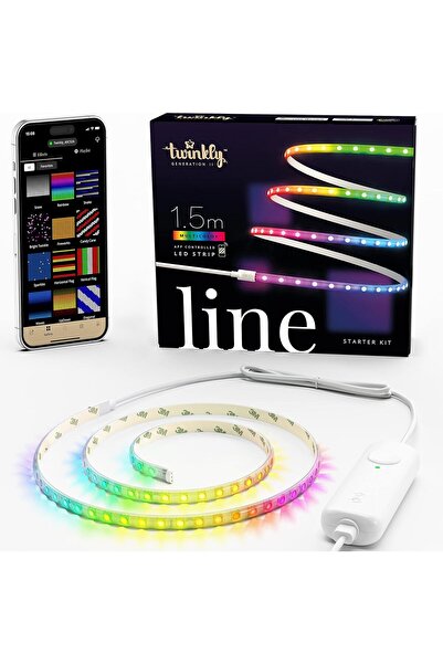 Twinkly شريط إضاءة LED مغناطيسي ولاصق يتم التحكم فيه عبر تطبيق الهاتف