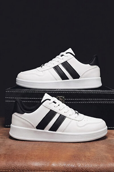 SOLAZER Women's Trendy Striped Black Sneaker Casual Shoes