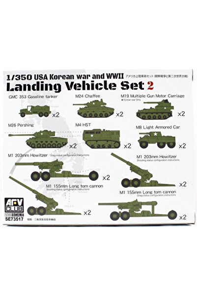 AFV Club SE73517 1/350 Ölçek, USA Korea WAR & WW2 Çıkartma Gemisi Araç Seti, ...