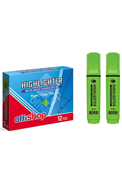Offishop Marcator text Evidentiator Verde fluorescent