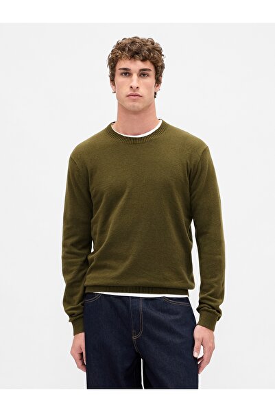 GAP Erkek Yeşil CashSoft Crew Kazak