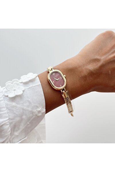 Boise Atelier Beca 90's Gold-Red Watch | Saat