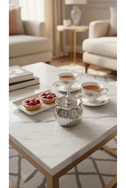 Generic Classic silver steel sugar bowl