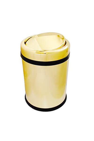 FKN Swinging Lid Gold Trash Can 8 Liters