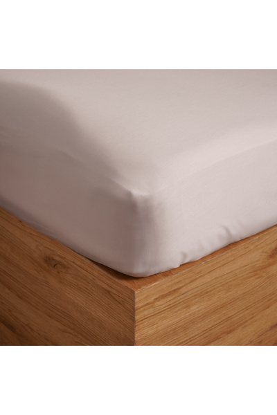 AMBRA ملاءة سرير قطنية مصرية 500 خيط، مقاس 200 × 200 سم، لون بنفسجي