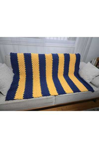 Amigurumi mltm Alize puffy ip Örgü Fenerbahçe taraftar battaniye