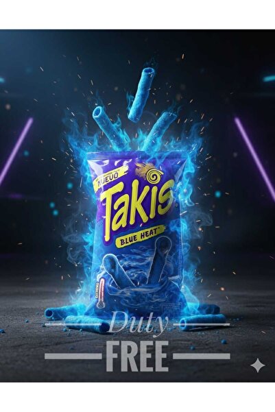 hijazigroup Takis Crunchy Blue Heat, Hot Chili Pepper Rolled Tortilla