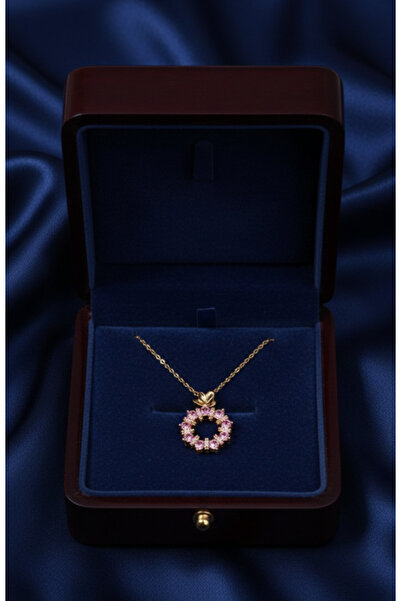 Barila Luxe Prenses Pembe Çelik Kolye Şık Lüx Kız Arkadaşa 14 Şubat Hediyesi