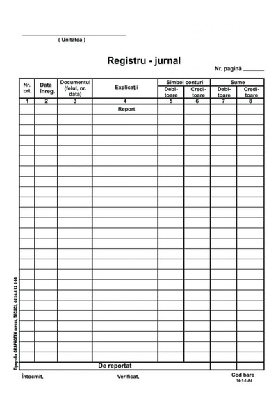 DanyCris Registru Jurnal A4 vertical ( Dany Cris )
