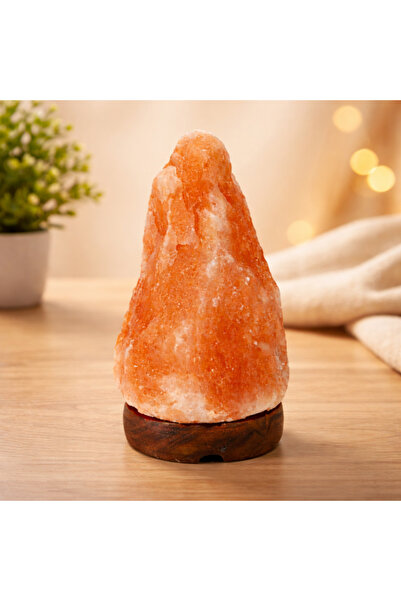 PROCART Lampă de sare de Himalaya, 1-2 kg, suport din lemn