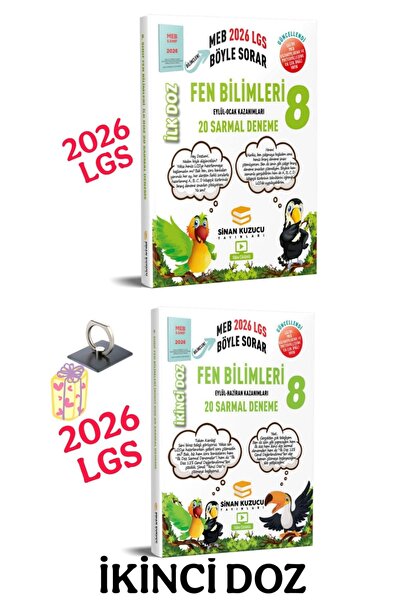 SİNAN KUZUCU YAYINLARI Sinan Kuzucu 2026 LGS 8. Sınıf Fen İlk Doz ve İkinci D...
