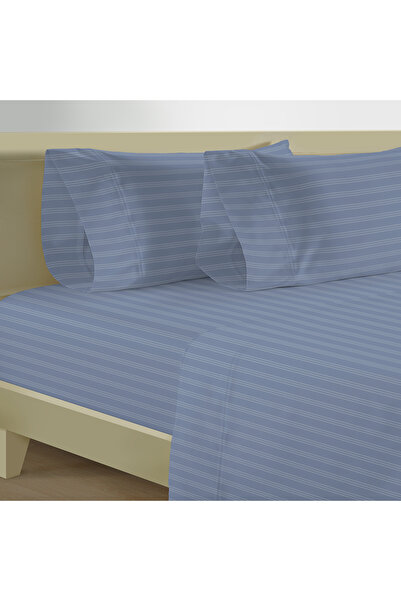 AMBRA 400TC cotton fitted sheet 200*200, sky blue