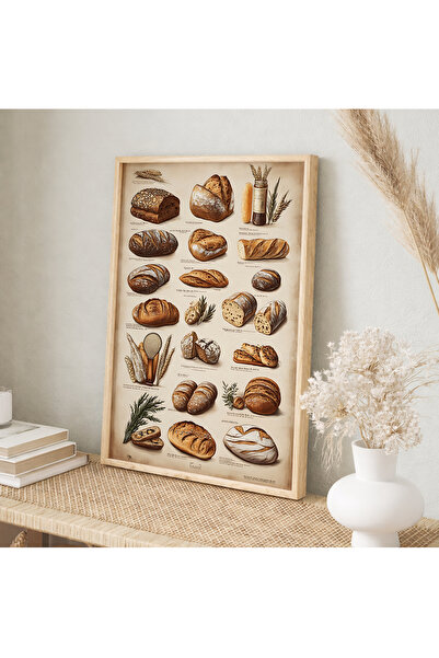 VOBA STORE MUTFAKLAR İÇİN EKMEK TEMLAI ÇERÇEVE GÖRÜNÜMLÜ MDF TABLO-78