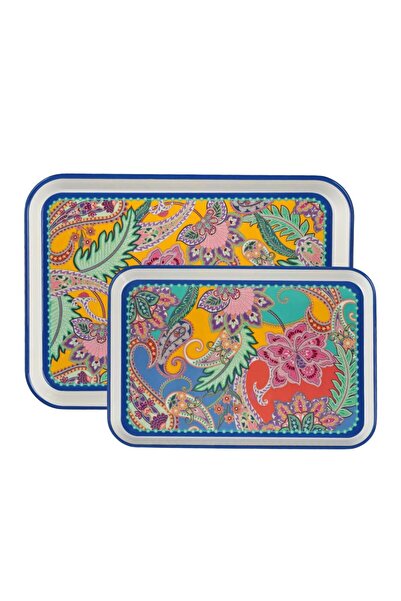 Lucky Art Paiselle Melamine 2-Piece Tray Set