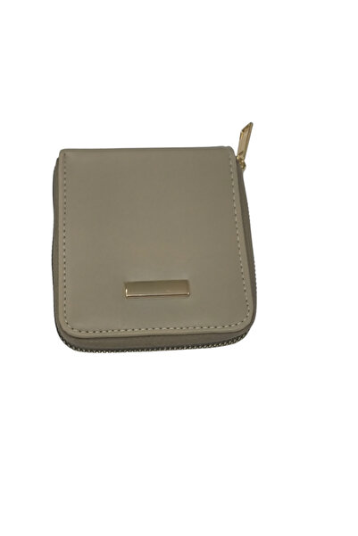 PİRAMİT Yandan Takozlu Wallet Beige