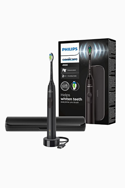 Philips Sonicare 4100 Siyah Elektrikli Diş Fırçası ve Beyazlatıcı Başlık