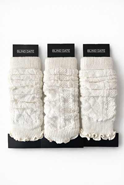 Hakan Collezione 3-Piece White Women's Premium Knitted Patterned Aerobic Long...