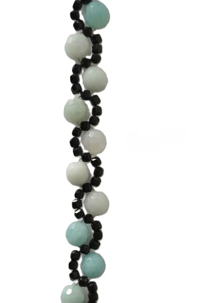 di Faceted amazonite and spinel bracelet