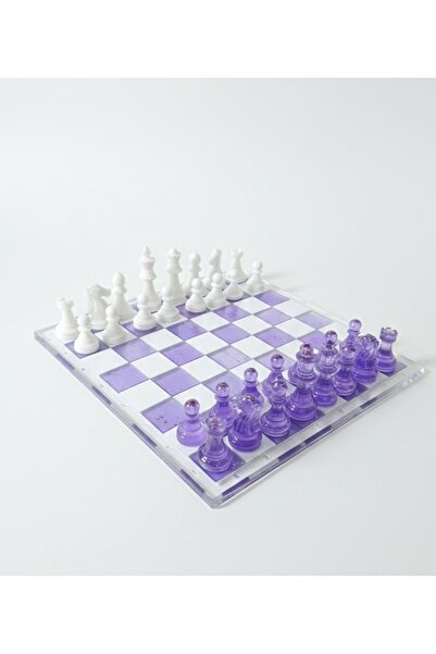 Lumine Glow Atelier El Yapımı Epoksi Reçine Satranç Takımı – Özel Tasarım