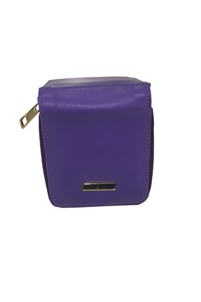 PİRAMİT Yandan Takozlu Wallet Purple