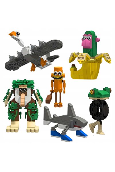 Other Set of 6 Tung Tung Sahur Figures Tralalero Brainrot Blocks 467 pcs.