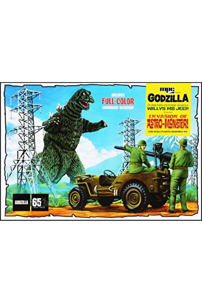 MPC 882 1/25 Ölçek, Godzilla Army Jeep, Plastik Model kiti