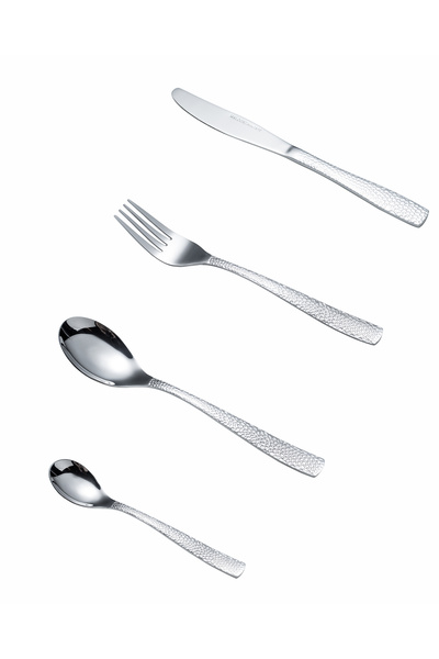Malooki 24-Piece Cutlery Set for 6 People, Premium Stainless Steel - Textured...
