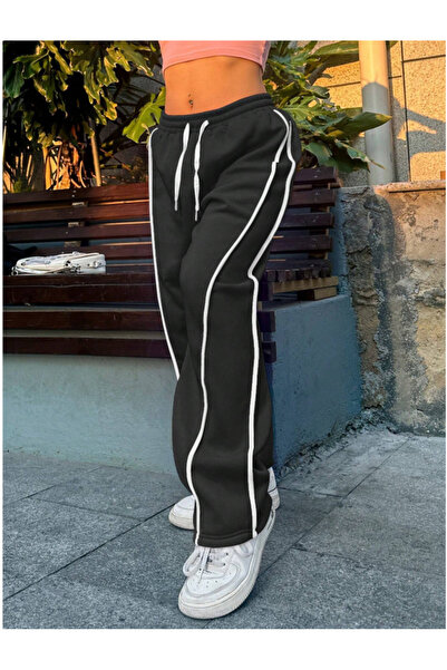 blck & premium 3 Iplik Fleece-Lined Exrata Soft Women's Sweatpants Vld-00123
