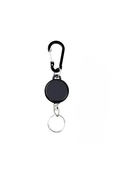 Carabiner Plastic Body Metal Drawstring Yoyo Keychain 1pc