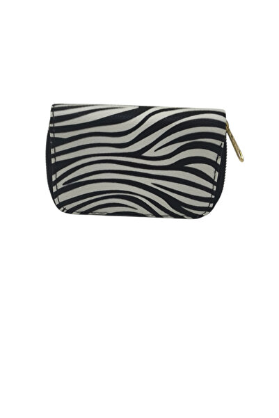 PİRAMİT Wallet Zebra Pattern Black and White