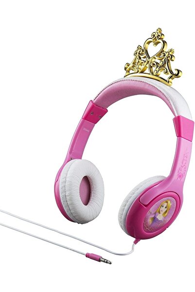 ekids Disney Princess Crown Over the Ear Wired Headphones - Pink/White