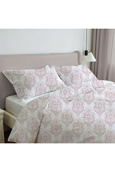 Cottage 6pcs blush damask comforter set super king size 260*240cm
