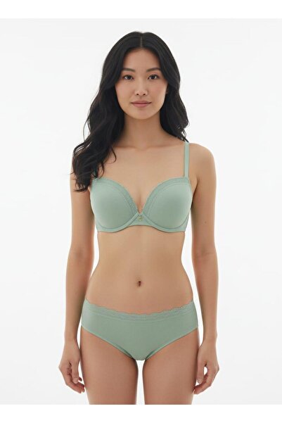Pemilo Women's 724 Unpadded 100% Cotton Bra Set