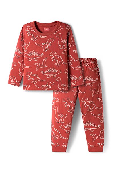 Babyhug Cotton Knit Full Sleeves T-Shirt and Pajama Night Suit With Dino Prin...