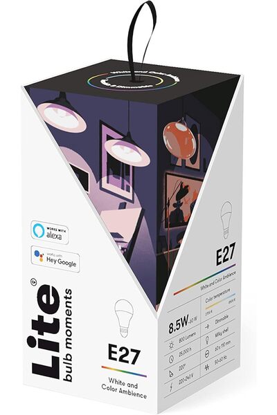 LBMT Lite Bulb Moments LED Light Bulb – 8.5W White and Colour Ambiance E27 Bulb