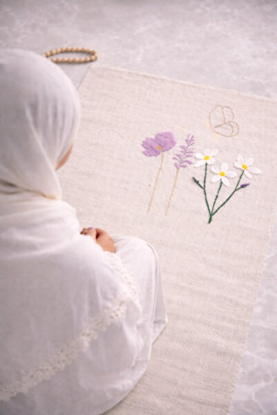 perde plus Μίνιμαλ Κεντημένο Λινό Χαλί Προσευχής - Τσάντα Δώρου Προίκας Χαλί ...