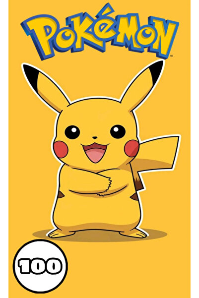 Pokemon Coloring book, 100 Pokemon illustrations, A4