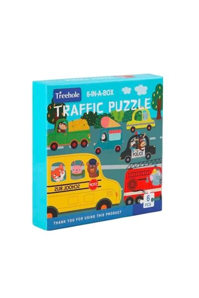 Picodino Toy Puzzle Set, Vehicles, 6 Vehicles x 6 Pieces