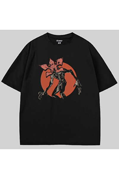 Crazy Demogorgon Flower Stranger Things Oversized T-Shirt