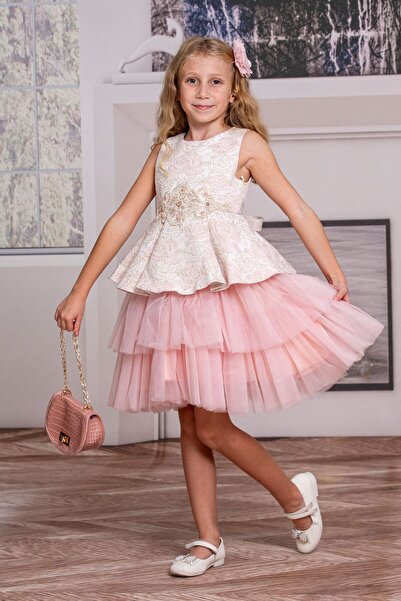 SÜSLÜ PİNK KİDS GIRL'S TULLE DRESS