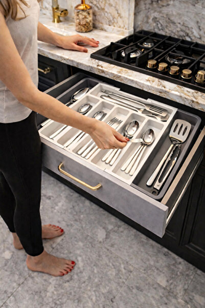 Mim Life Çift Taraflı Uzayabilen Pratik Çekmece İçi Kaşıklık Organizer Çekmec...