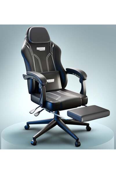 DROGO كرسي ألعاب مريح، كرسي ألعاب فيديو مع مسند ذراع قابل للتعديل، مسند قدم و...