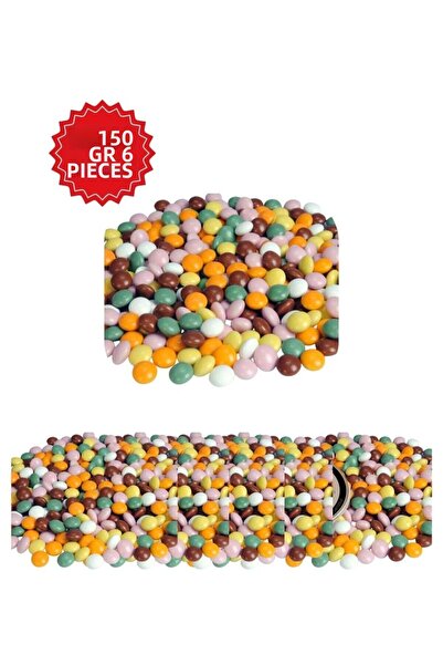 Çiçek حلوى بونيبون 6 عبوات 6×150 جرام - زينة كعك الشوكولاتة الملونة