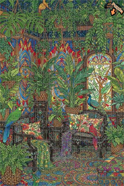 Teona Ahşap لغز خشبي مؤطر من طبقتين مستوحى من الببغاء والطاووس من تروبيك جارد...