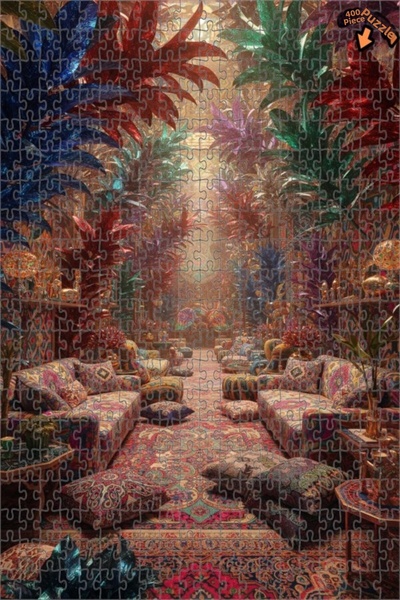 Teona Ahşap لغز خشبي مؤطر ذو طبقتين من سلسلة بوهيم فايرا بلانكا للرسم الزيتي،...