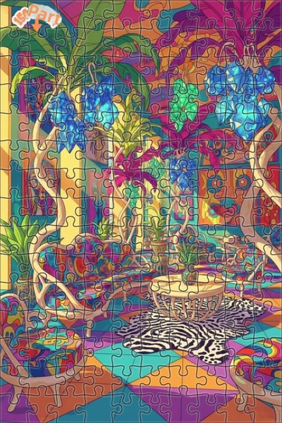 Teona Ahşap Psychedelic Dreams Double Layer Framed Wooden Puzzle 150 Pieces 2...