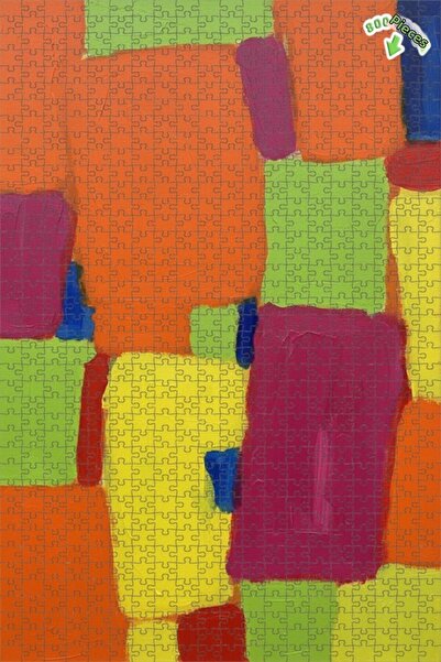 Teona Ahşap ألوان نابضة بالحياة، لوحة فنية تجريدية زيتية، ألغاز خشبية مؤطرة ب...