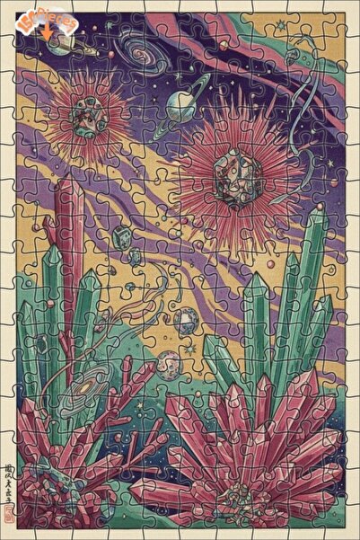 Teona Ahşap Crystal Galaxy Exploration Double Layer Framed Wooden Puzzle 150 ...