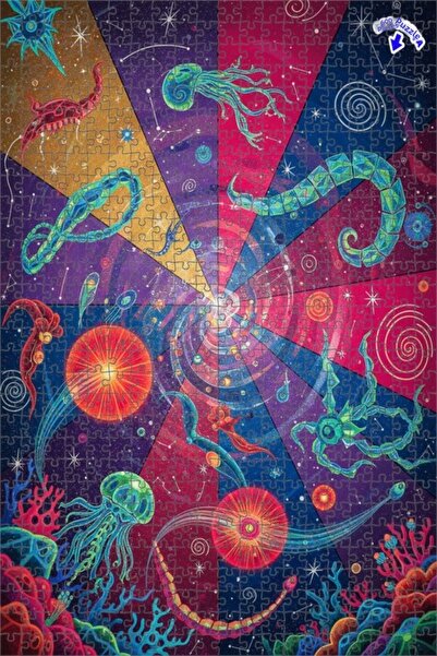 Teona Ahşap لغز خشبي على شكل لوحة زيتية من سلسلة أعماق الكون، 600 قطعة، مقاس ...